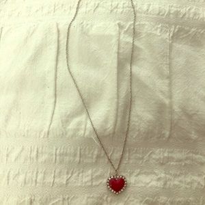Heart Swarovski silver necklace